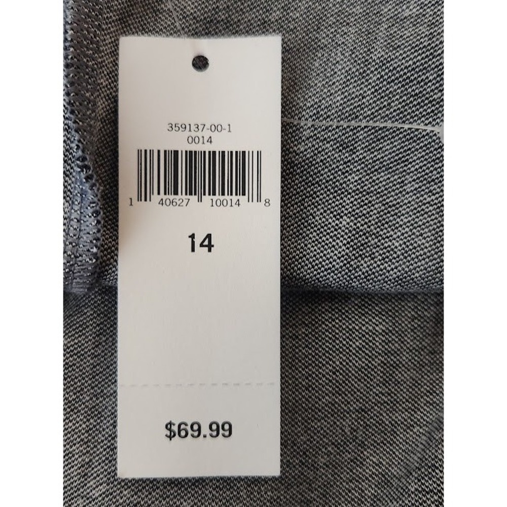 Women's size 14 BANANA REPUBLIC dress short sleeve side zip Stretch gray NWT - Picture 4 of 6